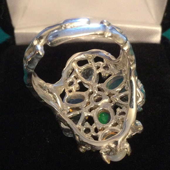 Genuine Natural Opal & Tanzanite Ring - Picture 5 of 11